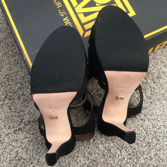 Pour La Victoire suede heeled sandals - size 8M - Picture 5 of 6